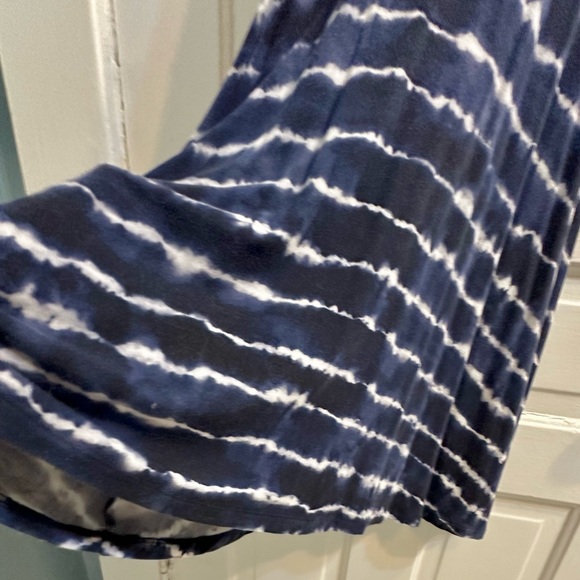 Athleta Santorini Thera Printed Dress Women’s Navy & White Tie Dye Size LP - Picture 6 of 16